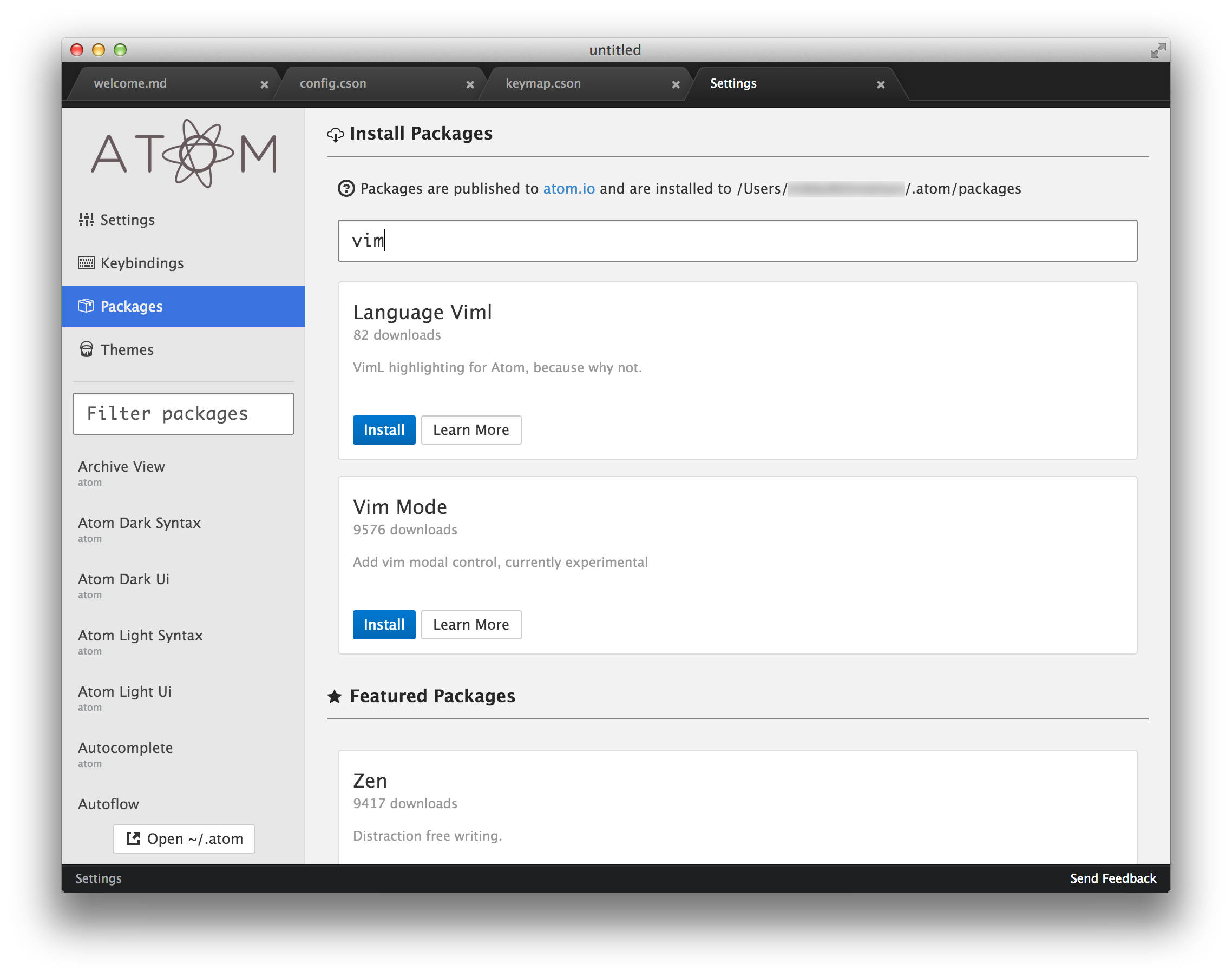 atom-io-packages-manager-vim-mode